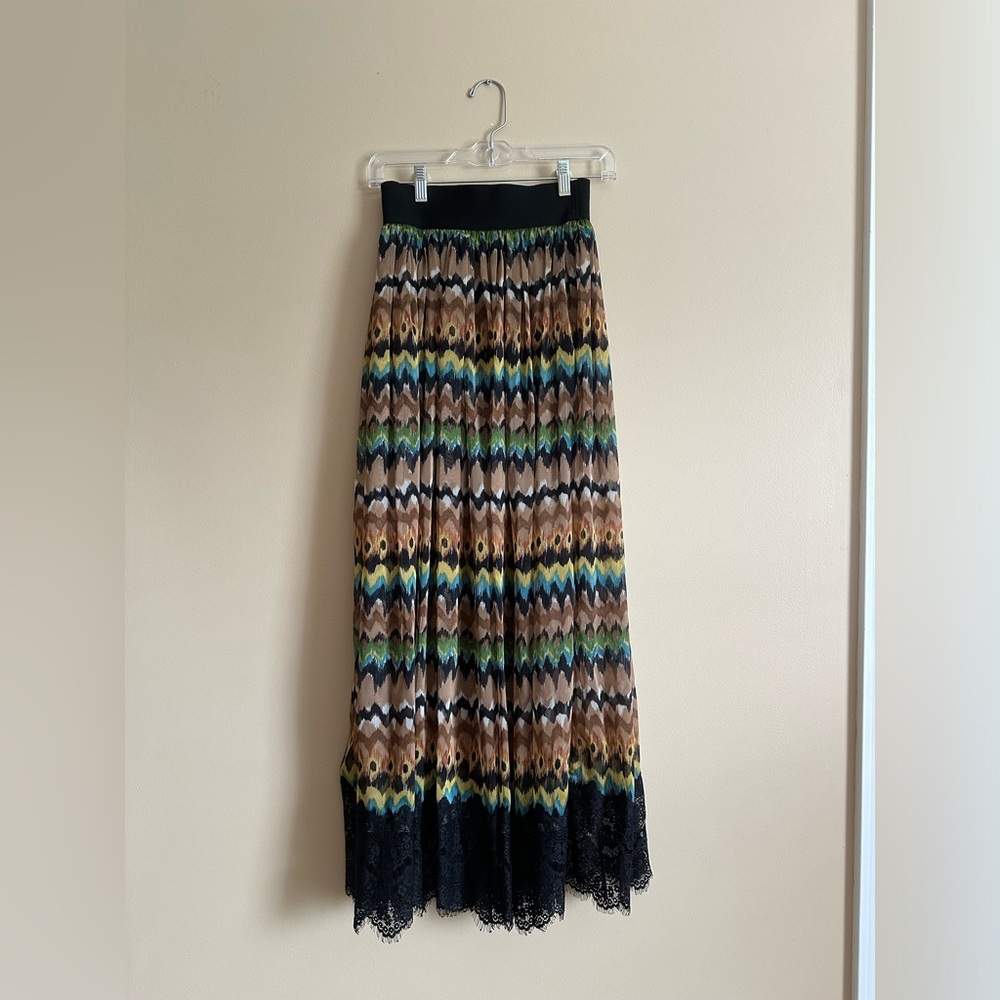 lace printed maxi dress